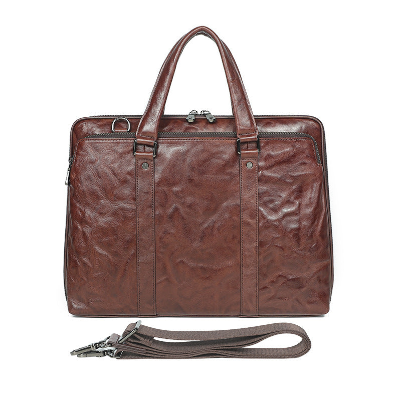 Men's Genuine Leather Cowhide File Computer Men's Briefcases
