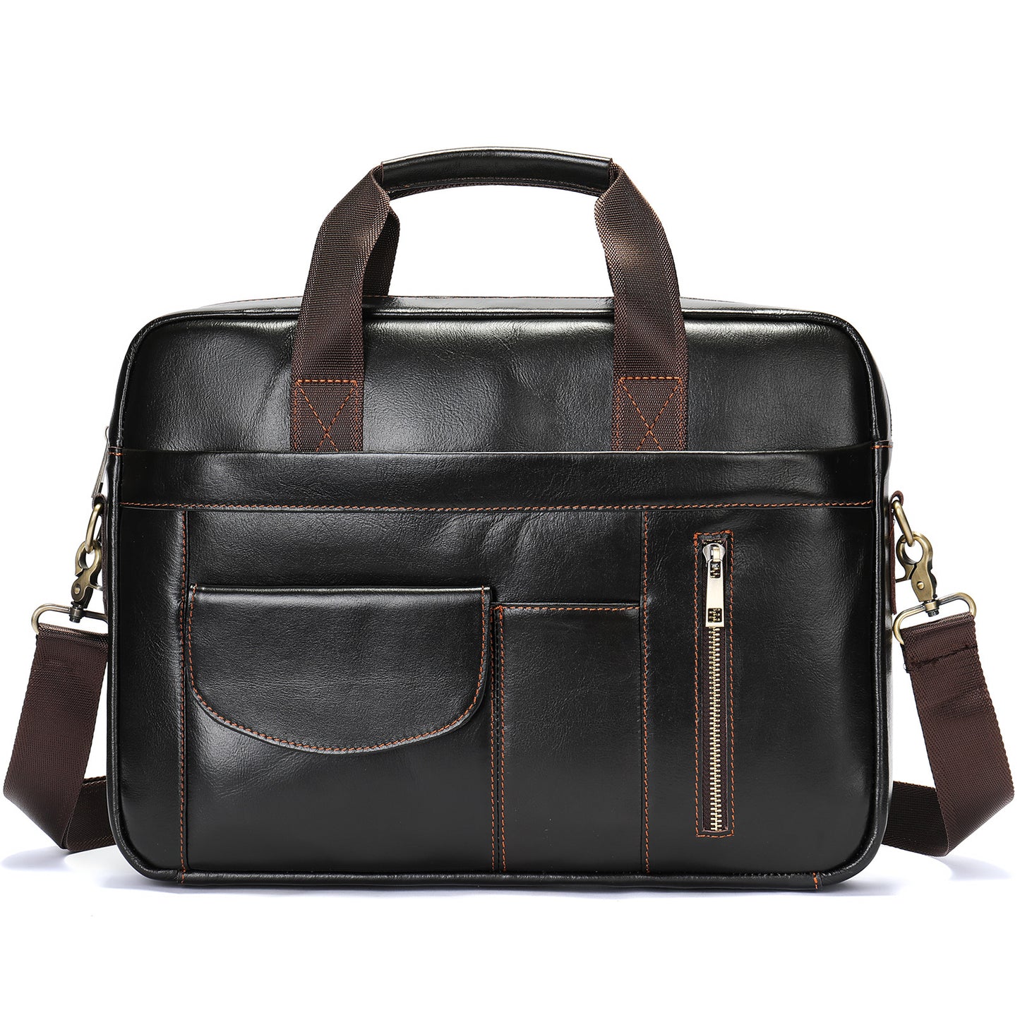 Men's Leather For First Layer Cow Computer Men's Briefcases