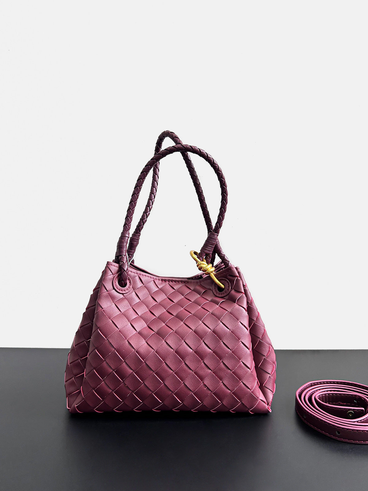 Authentic Leather Weave Parachute Shu Portable Vegetable Bags