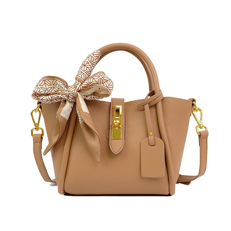 Women's Layer Cowhide Leather Advanced Texture Pastoral Handbags