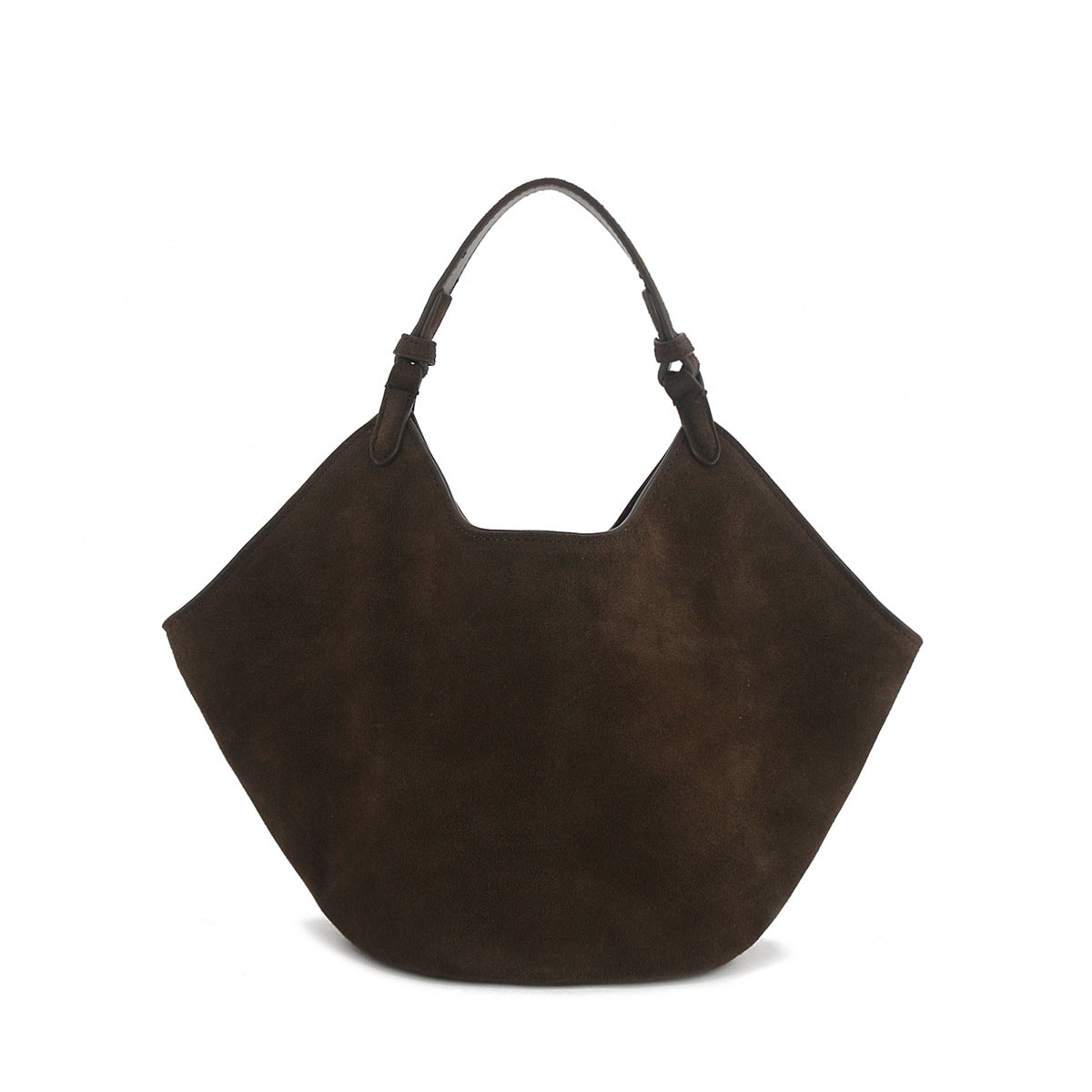 Frosted Brown Genuine Leather Minimalist American Tote Bags