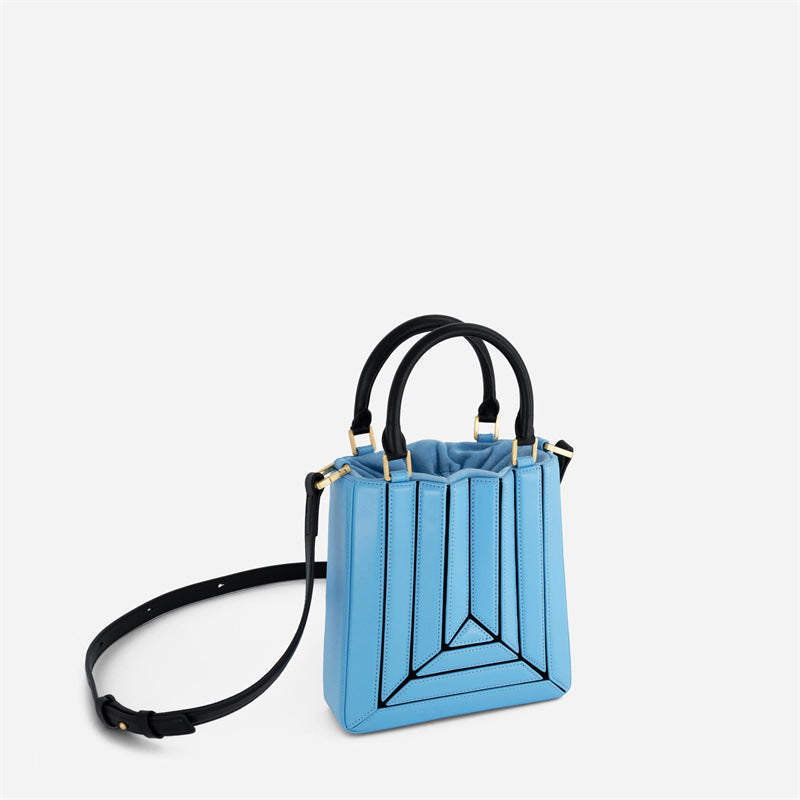 Women's Design High-grade Western Style Color Contrast Handbags