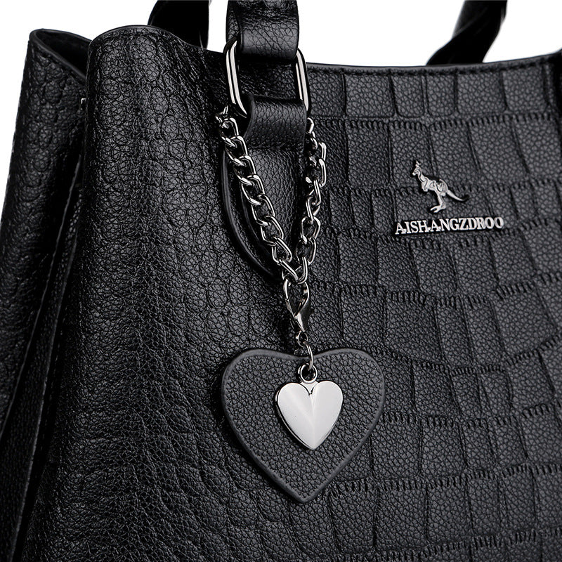 Women's Crocodile Pattern Korean Style Simple Fashion Handbags
