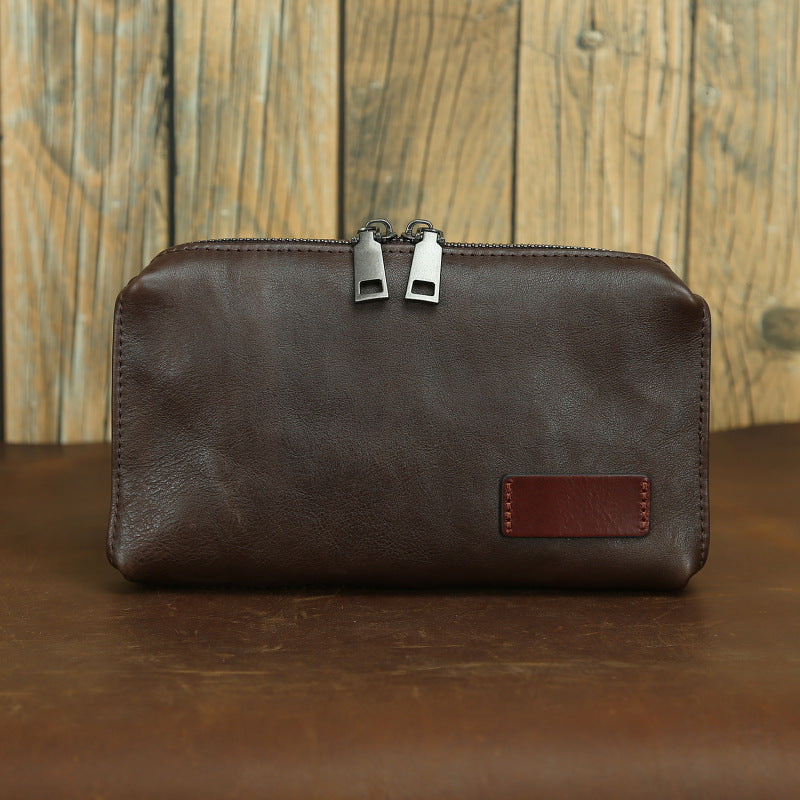 Men's Cow Leather Light Luxury Texture Clutch Fashion Men's Handbags