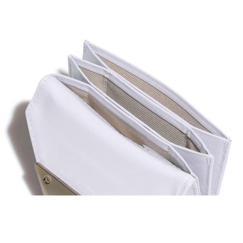 Women's Classic Triangle Patent Leather Portable Fashion Document Card Holder