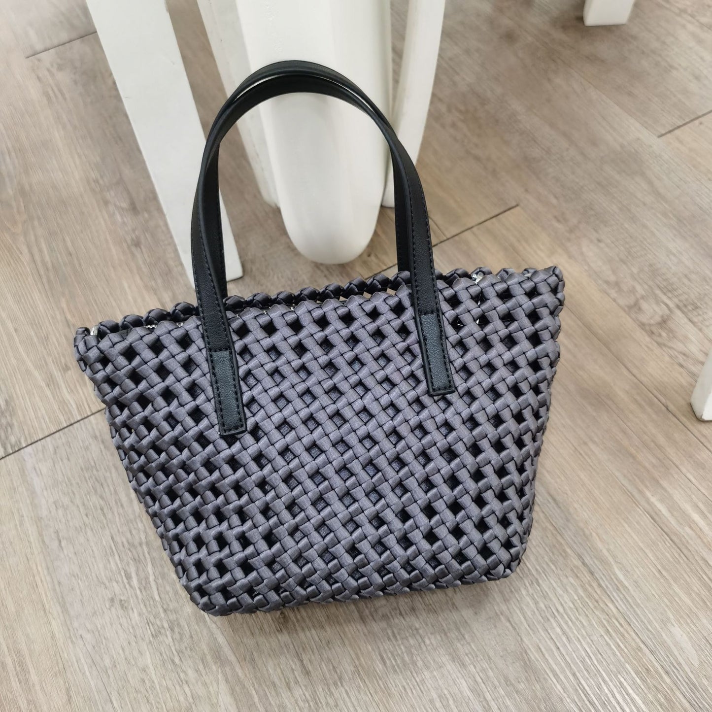 Woven Vintage Handmade Ribbon Vegetable Basket Handbags