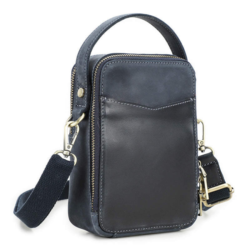 Men's Retro Crazy Horse Leather Niche Trendy Men's Messenger Bags