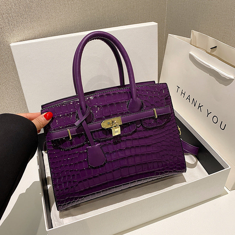 Women's Attractive Kelly Alligator Print Fashion Small Square Bags