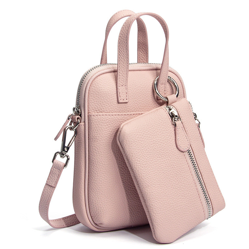 Women's Large Capacity Vertical Genuine Leather Niche Phone Bags