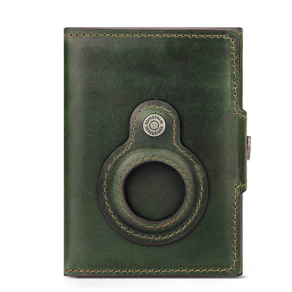 Layer Cowhide Automatic Delivery Metal Cartridge Card Holder
