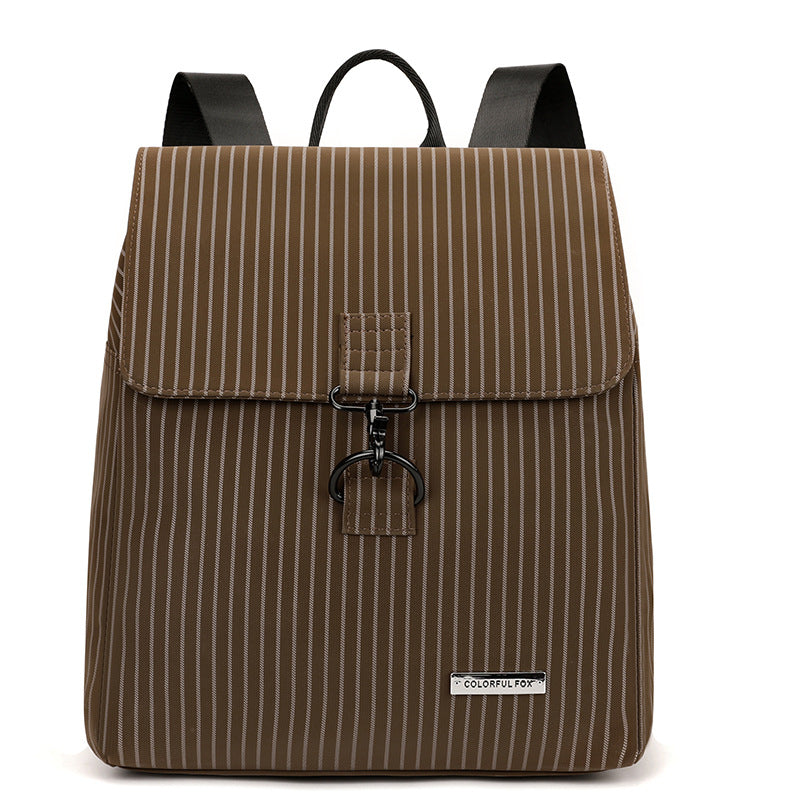 Striped British Style Commuter Waterproof Rucksack Backpacks