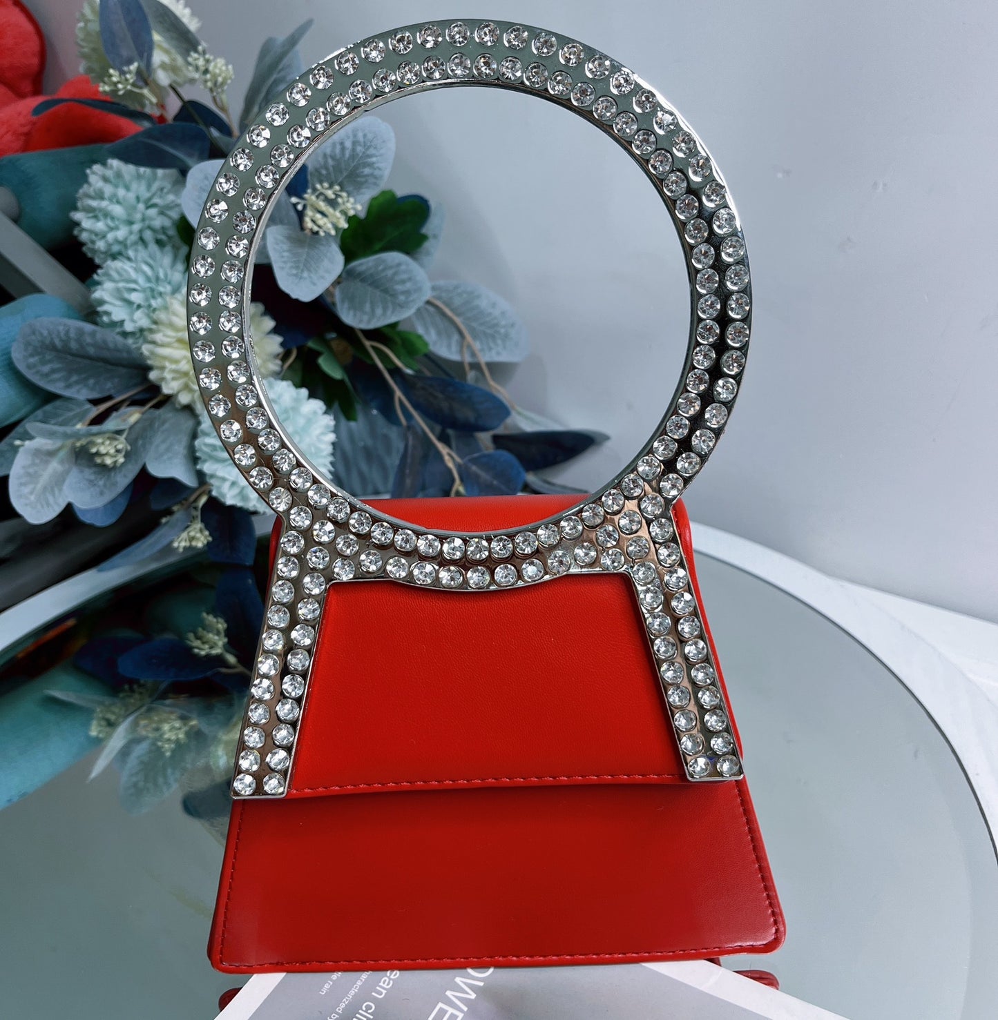 Diamond Round Fairy Super Flash Rhinestone Crossbody Bags