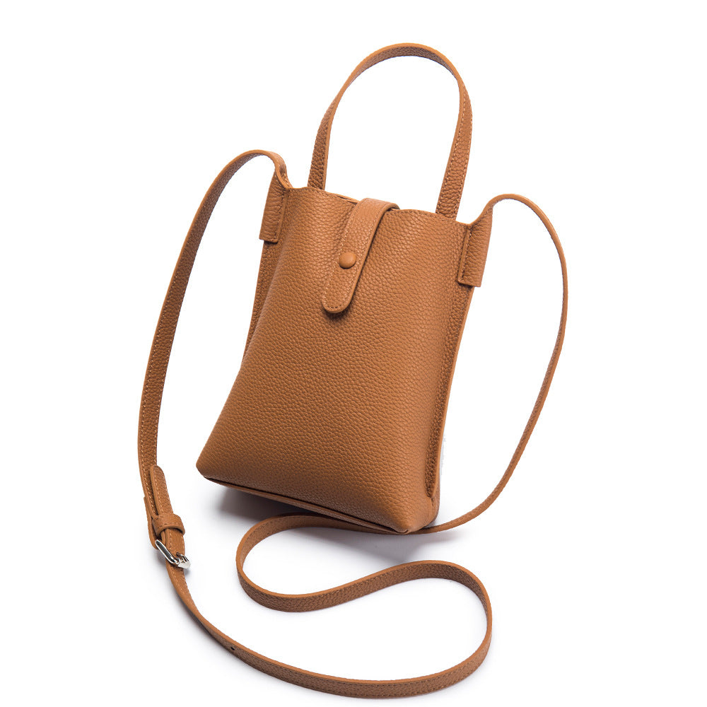 Women's Leather Fashion Mobile Female Good-looking First Layer Phone Bags