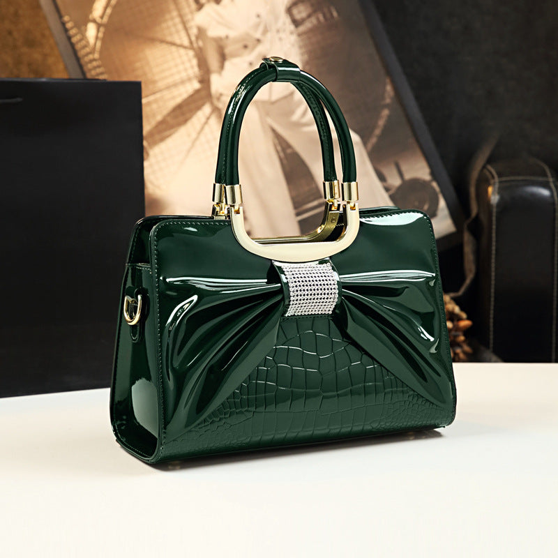 Women's Fashion Mom Elegant Bow Diamonds Handbags
