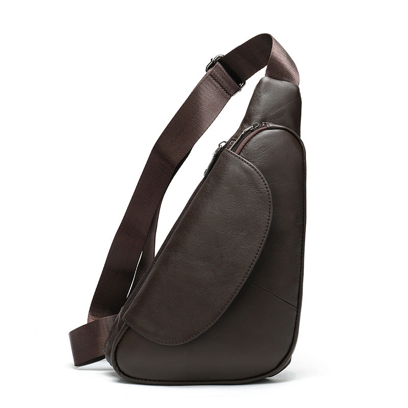 Classic Retro First Layer Cowhide Leather Men's Messenger Bags