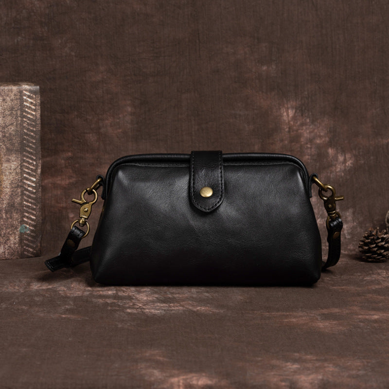 Women's Ancient Hipster Retro Hand Vegetable Cowhide Crossbody Bags