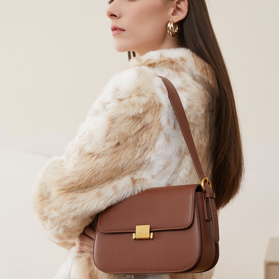 Women's Fashion High Sense Design Underarm Genuine Bags