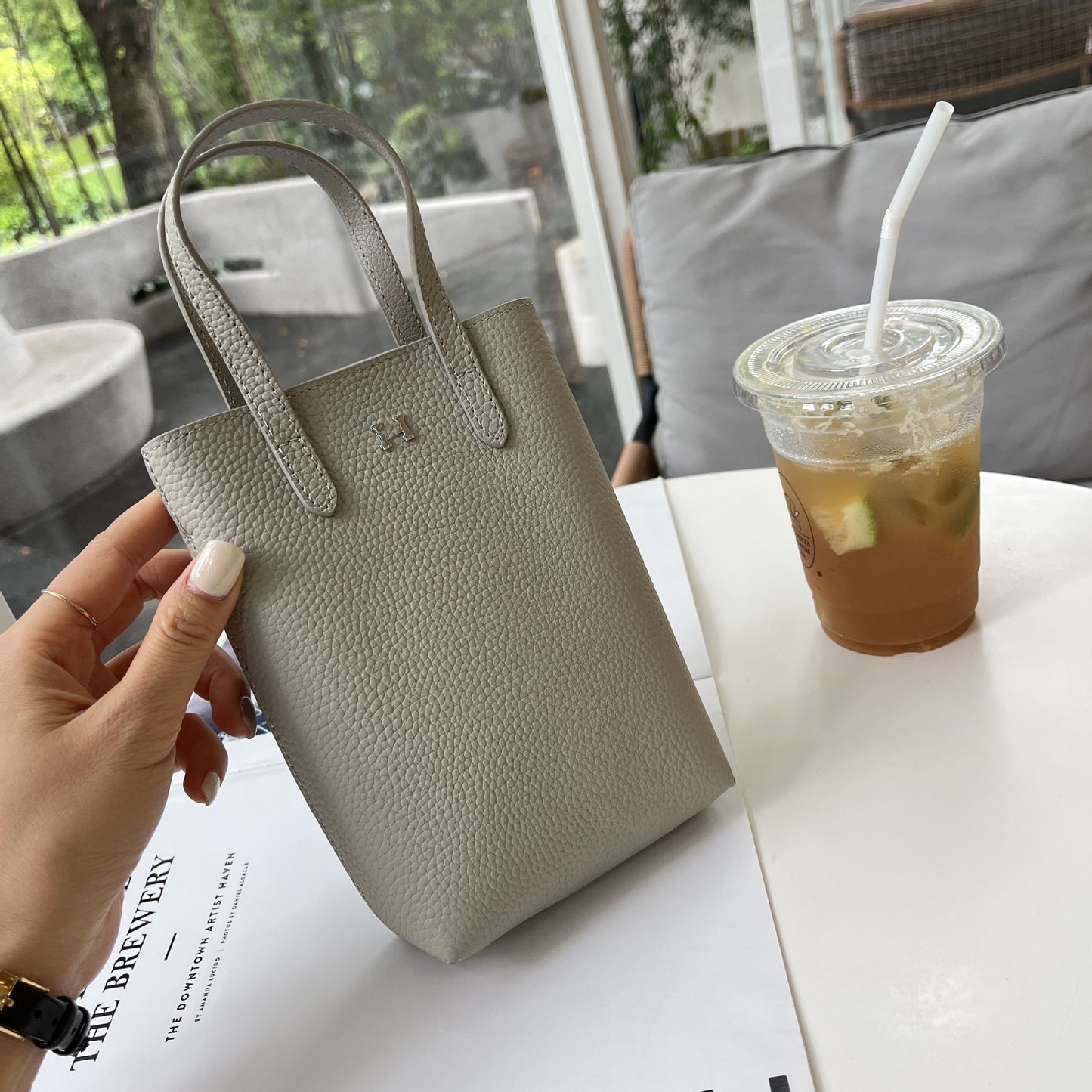 Women's Leather Portable High-grade Sense Exquisite Phone Bags