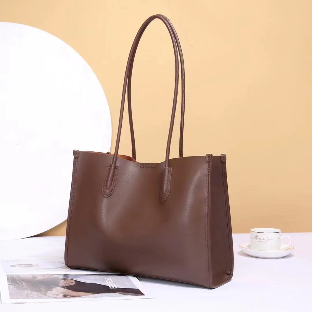 Cowhide Soft Commuter Female Large Capacity Shoulder Bags