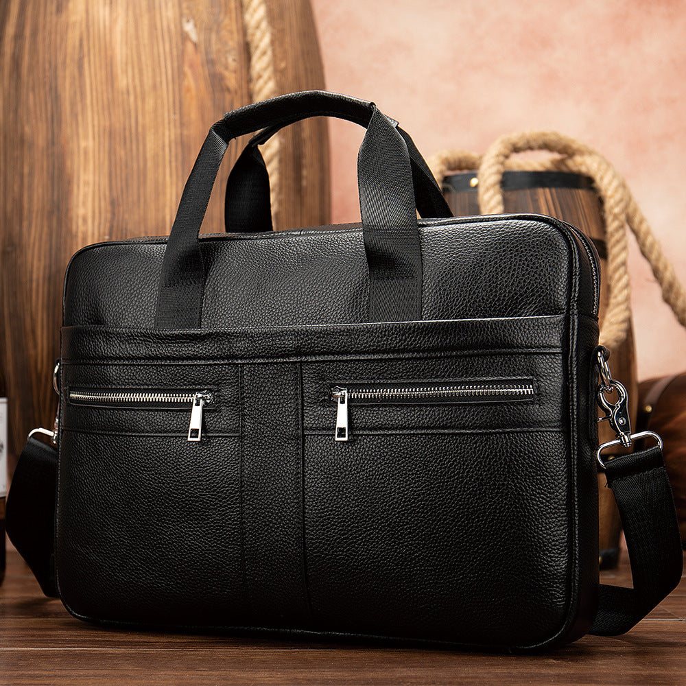 Men's Glamorous Business Leather Computer Portfolio Men's Briefcases