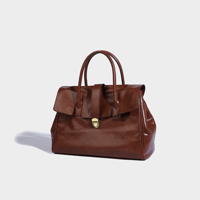 Women's High-grade Large Capacity Commuter Retro Portable Handbags
