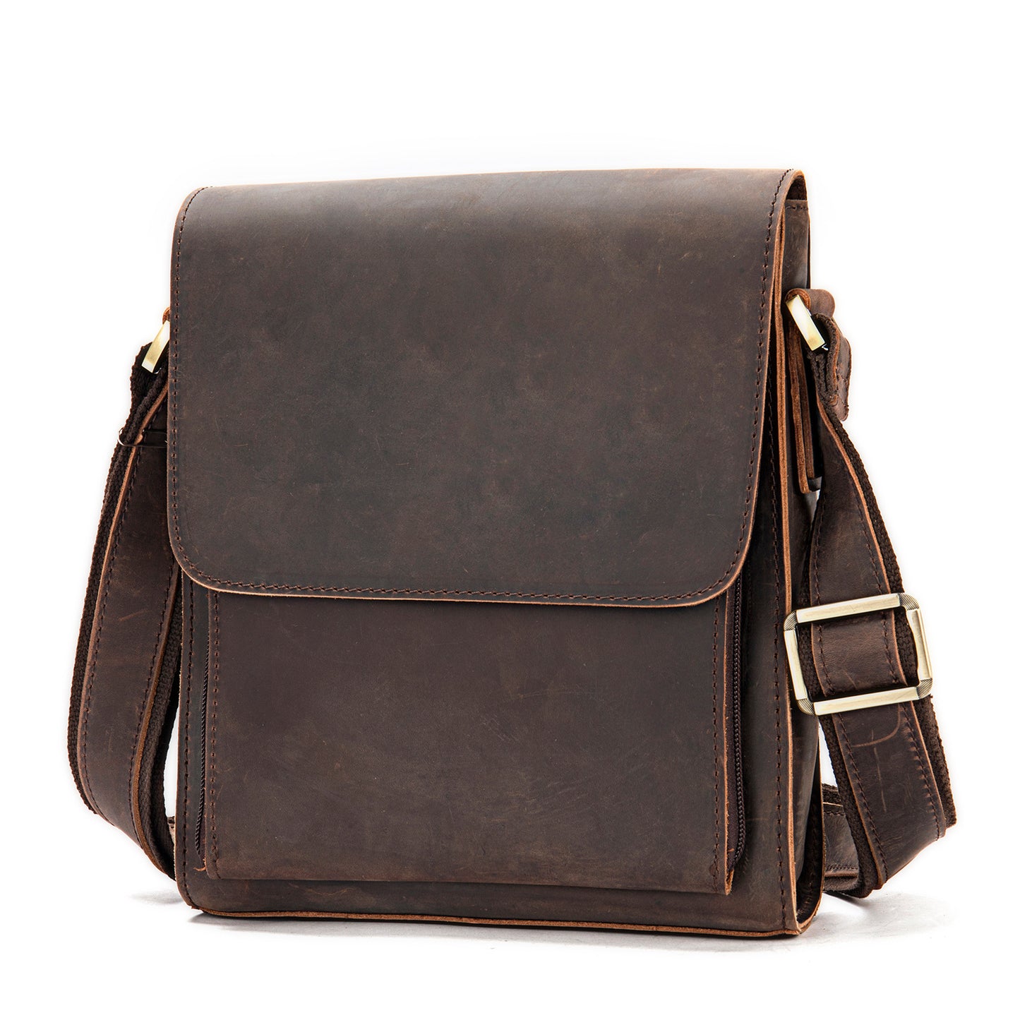 Retro Clamshell Leather First Layer Cowhide Men's Shoulder Bags