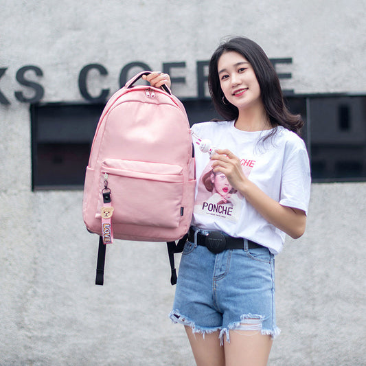 Waterproof Korean Style Fashion Rechargeable Female Backpacks