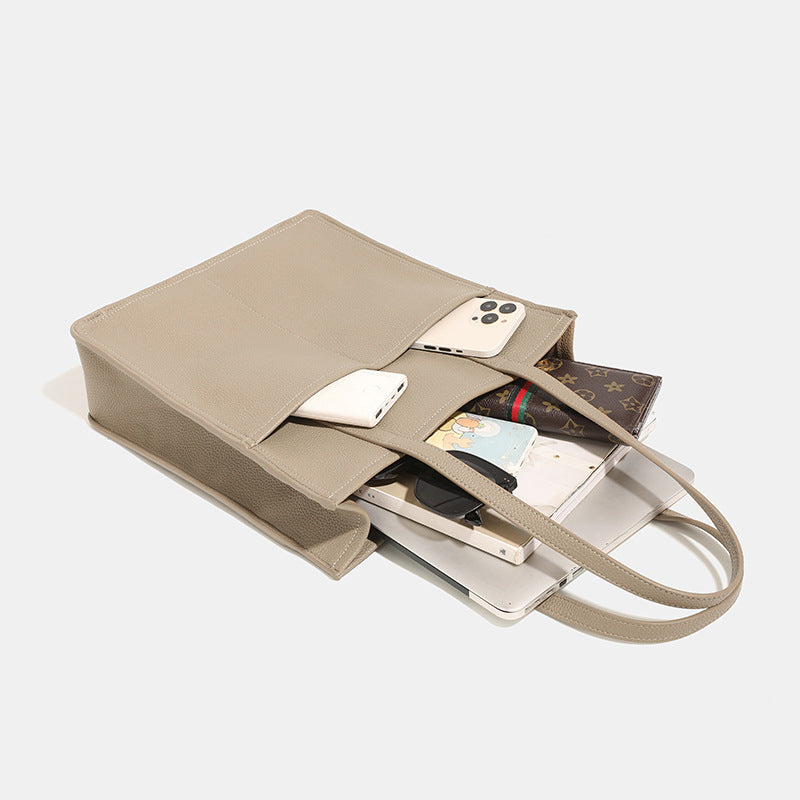 Pattern Textured Simple Commute Portable Large Tote Bags