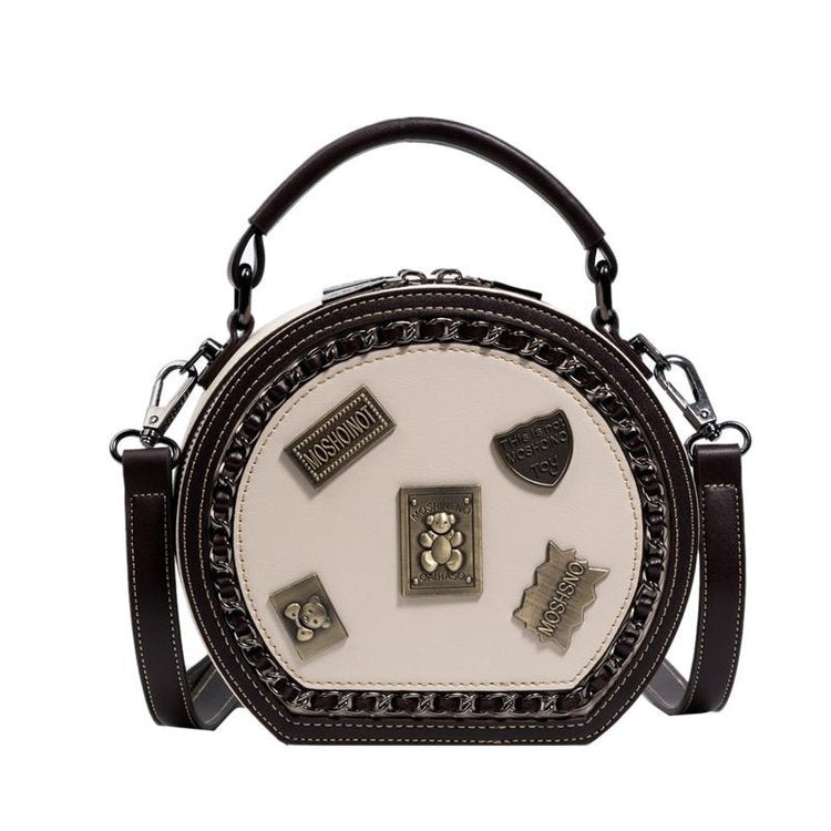 Women's Source Fashion Badge Western Style Round Crossbody Bags