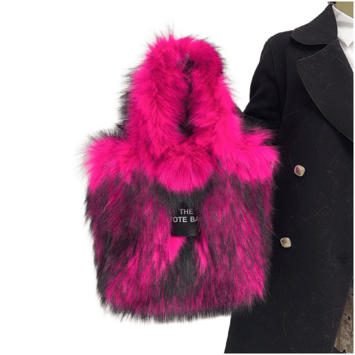 Raccoon Fur Plush Large Capacity Totes Tote Bags