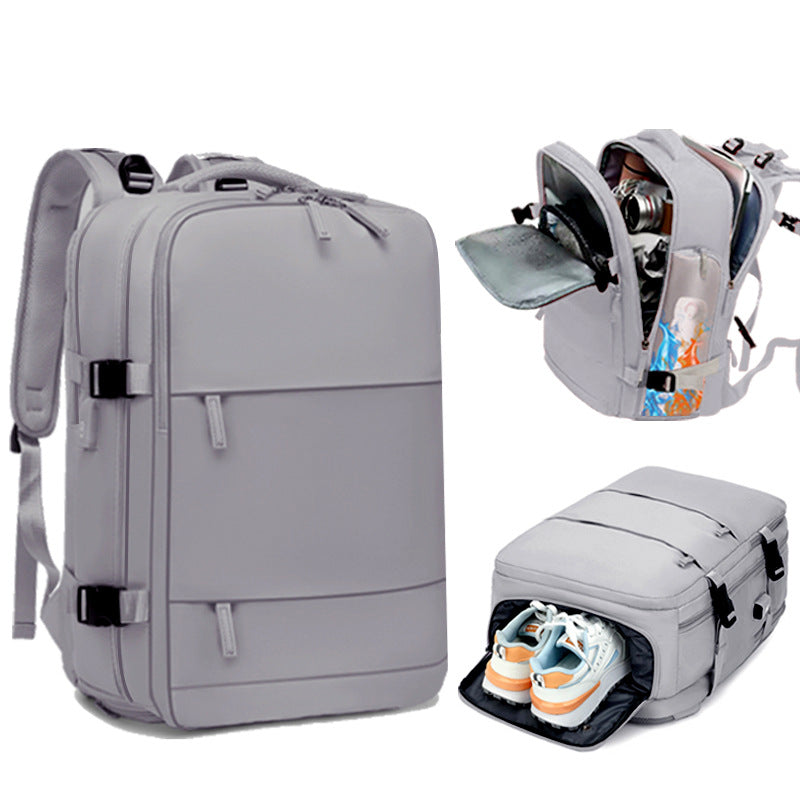 Women's & Men's & Simple Large Capacity Bottom Independent Backpacks