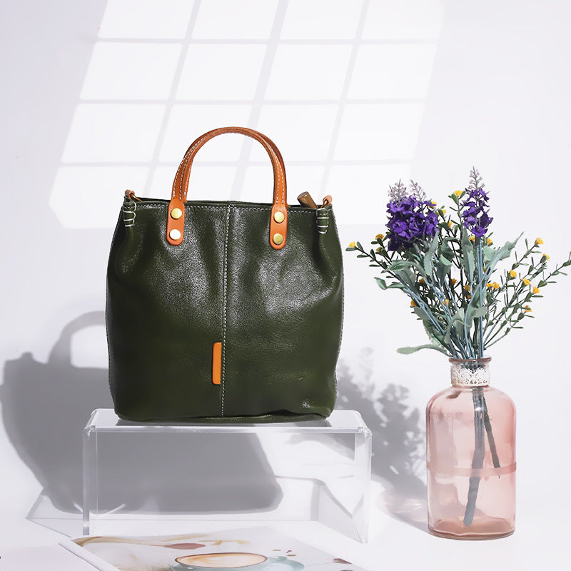 Women's Retro Artistic Leather Handmade Multicolor Minimalism Crossbody Bags