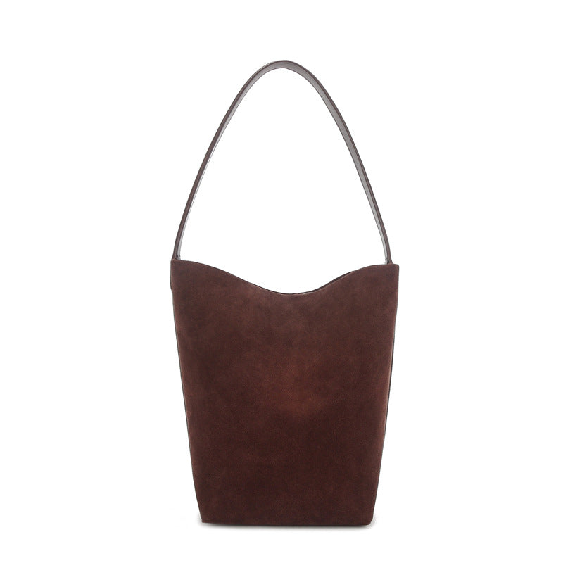 Women's Suede Leather Performance Large Capacity Commuter Shoulder Bags