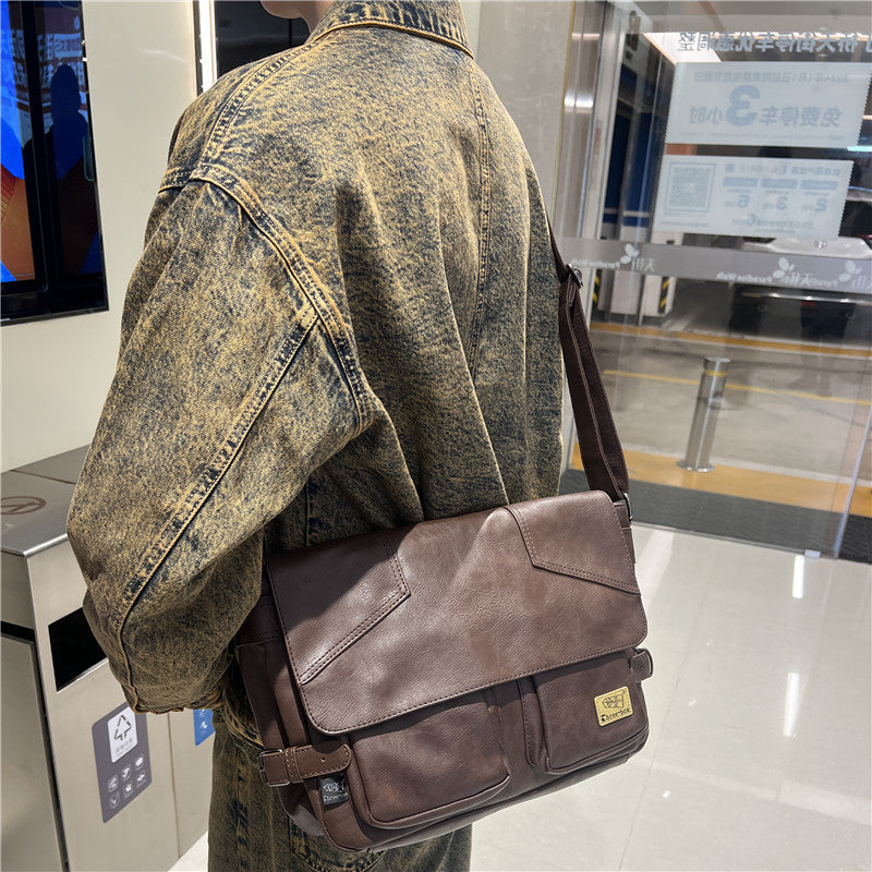 Men's Vintage Big Fashion Unisex Preppy Style Men's Shoulder Bags