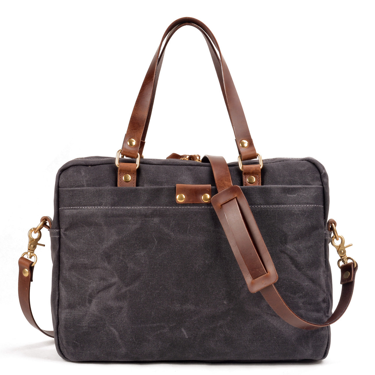 Men's Wax Canvas Leather Business Computer File Men's Briefcases