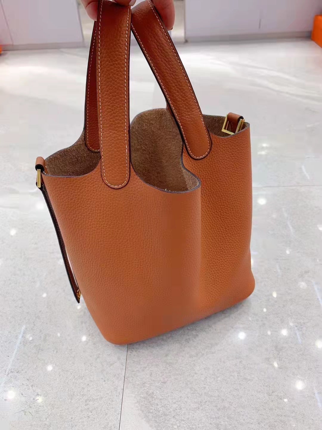Top Layer Cowhide Home Food Basket Fashion Handbags