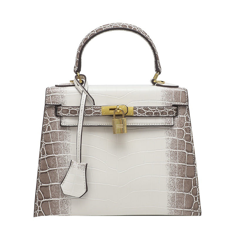 Women's Crocodile Pattern Kelly Fashion Spring High Crossbody Bags
