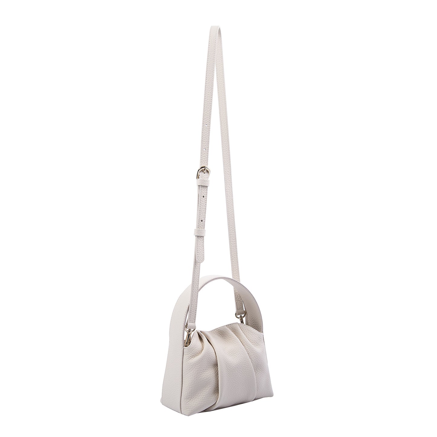 Women's Pleated Top Layer Soft Cowhide Mini Crossbody Bags