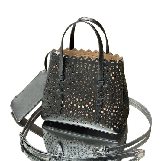 Wave Hollow Carved Calfskin Long Strap Crossbody Bags