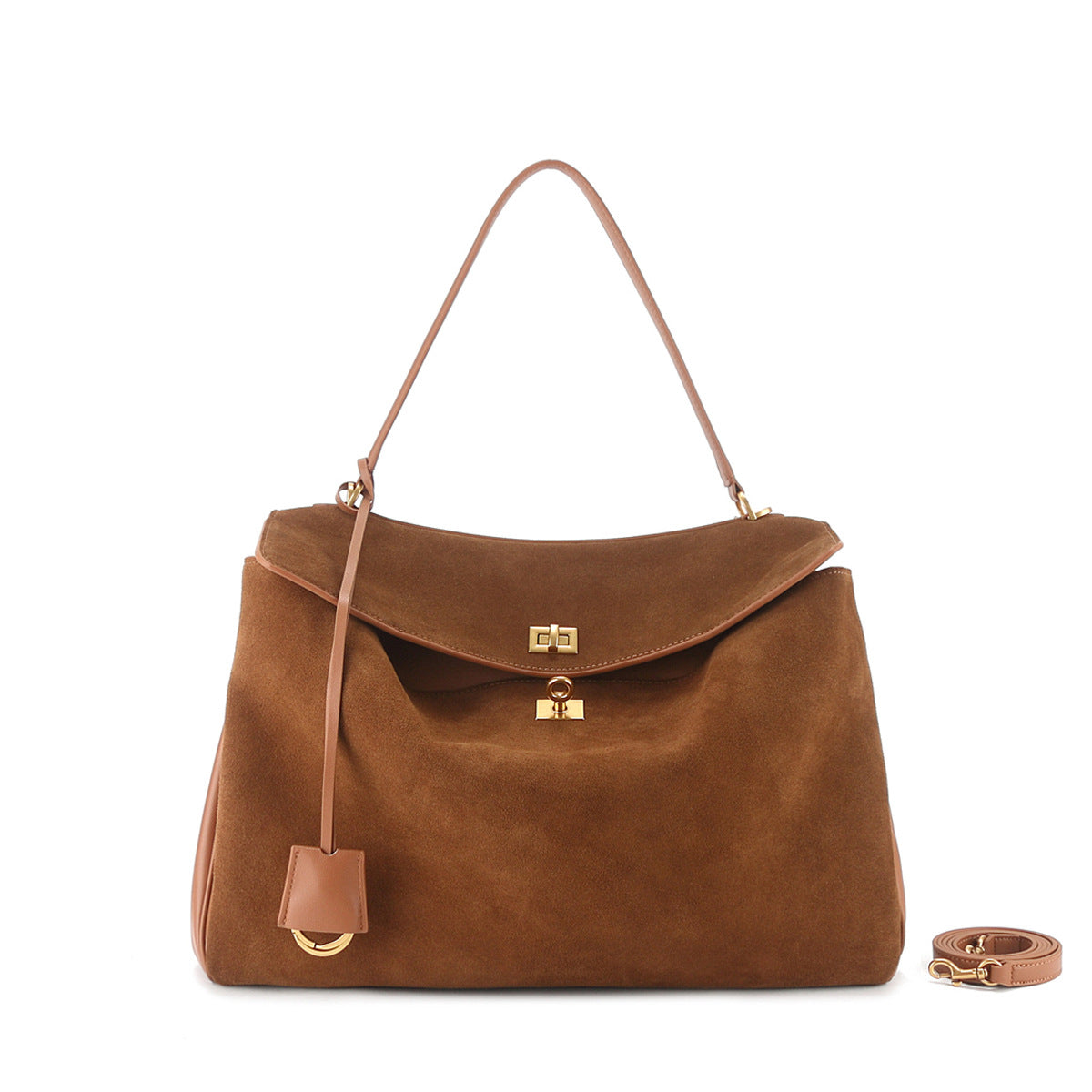 Suede Large Capacity Totes Loose Neutral Tote Bags