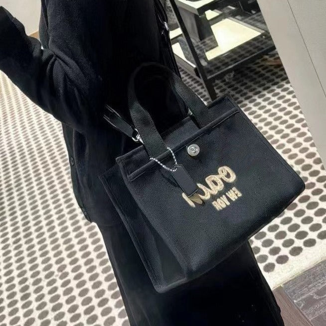 High-quality Canvas Large Capacity Embroidered Portable Crossbody Bags