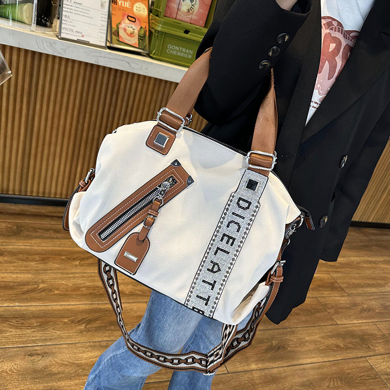 Women's Large Capacity Totes Commuter Contrast Color Handbags