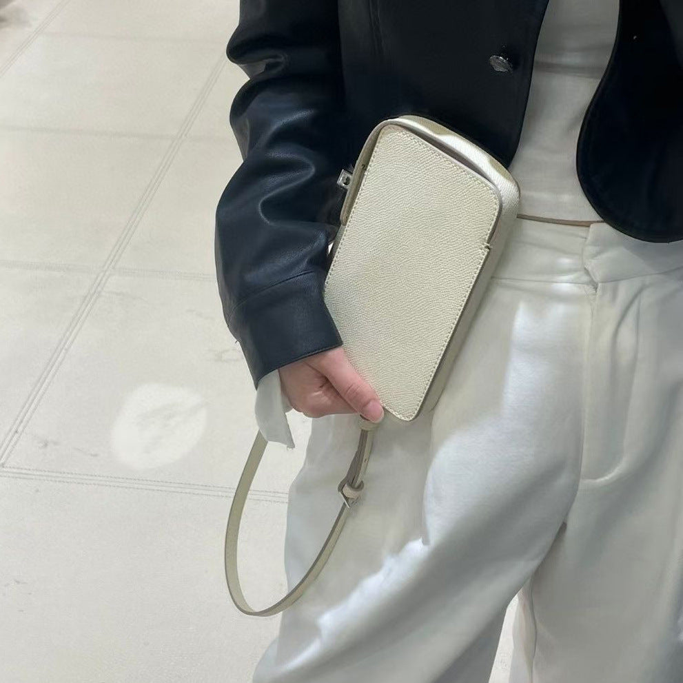 Women's Mobile Cowhide Advanced Texture Mini Simple Phone Bags