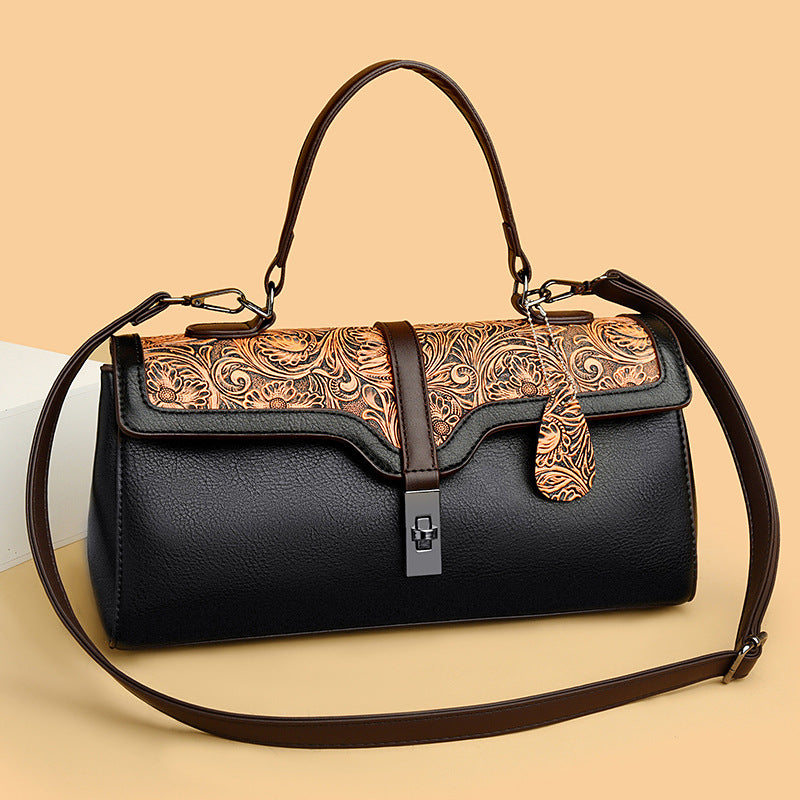 Women's Retro Fashion Pillow Cool Contrast Color Handbags