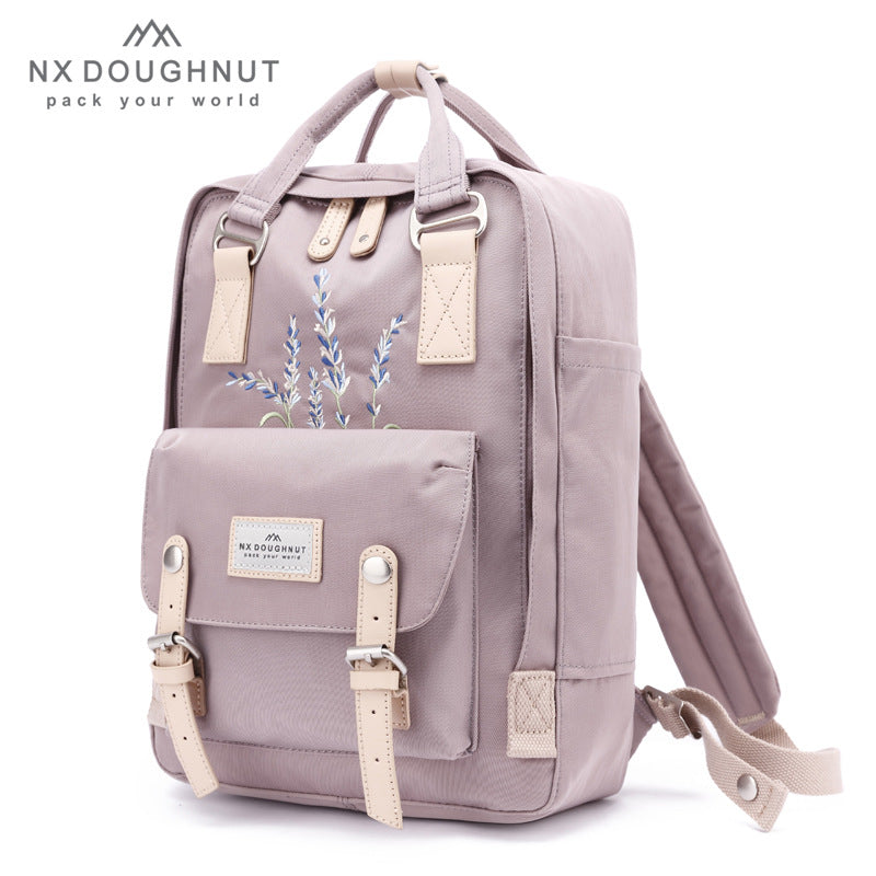 Popular Donut Artistic Style Embroidery Nylon Backpacks