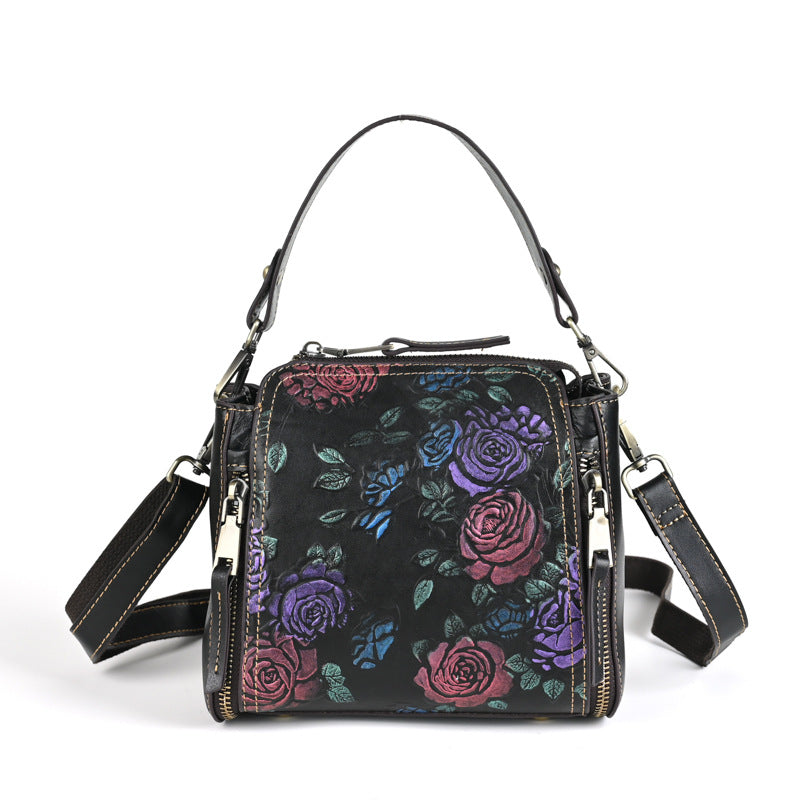 Women's Leather First Layer Cowhide Retro Mother Bags
