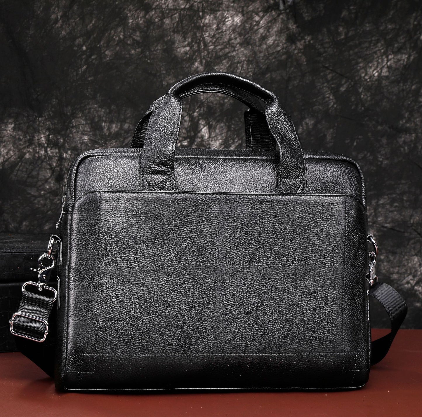 Men's Slouchy Top Layer Cowhide Business Men's Briefcases
