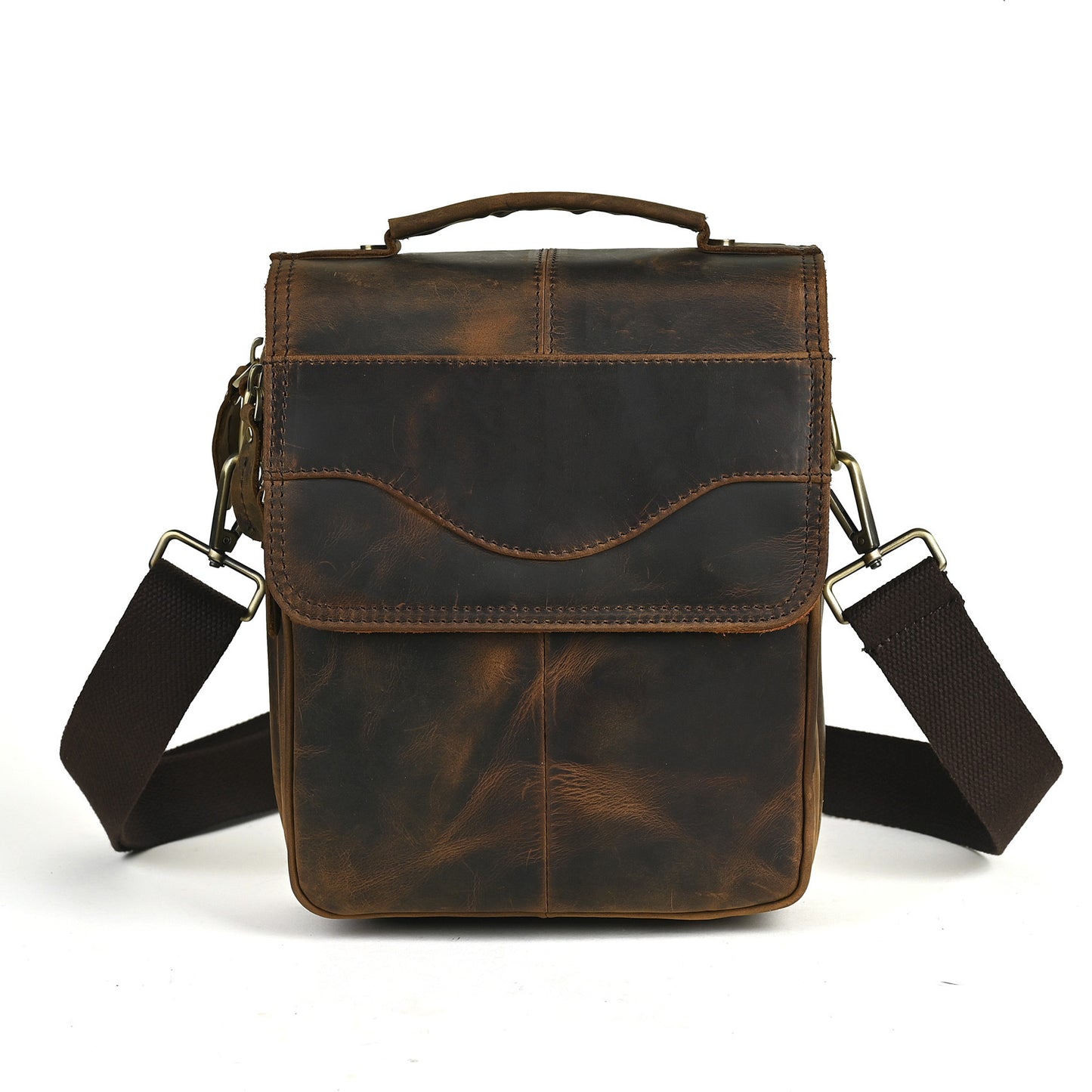 Men's Layer Crazy Horse Skin Cowhide Retro Men's Messenger Bags