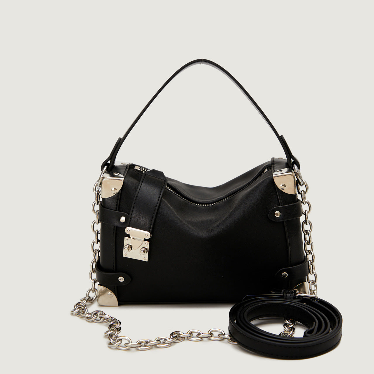 Women's Capacity Soft Leather Classic Style Chain Small Square Bags