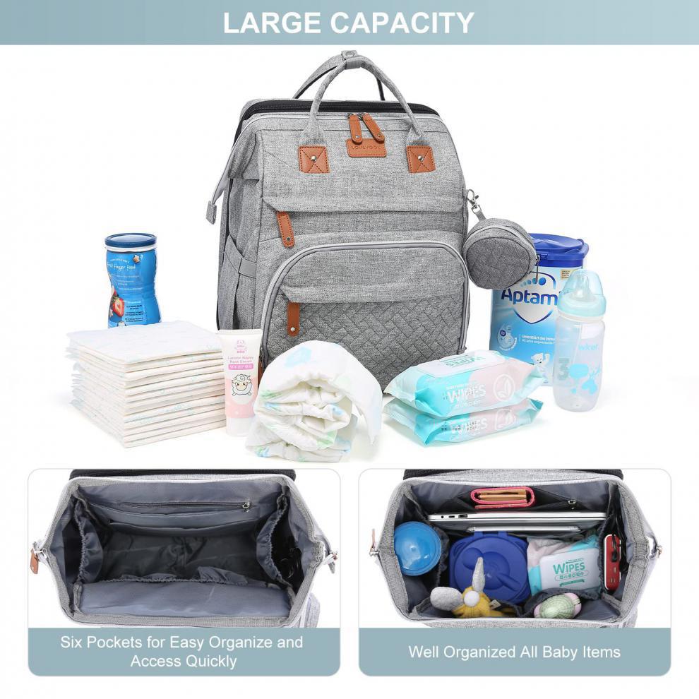Folding Crib Multifunctional Hanger Stroller Large Bags